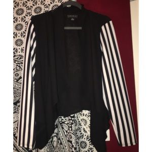 Sheer striped cardigan